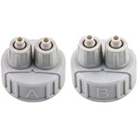 camellia DIY Sistema de CO2 ABS Chapa de Botella Parte Generador Kit con los Tubos para plantado Acuario A B Interfaz/port&aacute;til de Peso Ligero (Gris Claro)