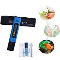 Volwco Medidor de TDS, Digital Water Tester, TDS Profesional 3 en 1, Medidor de Temperatura y CE, 0-9990 ppm, Medidor de Prueba de Agua Ideal para Agua Potable, Acuarios