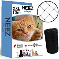 NEEZ XL red para gatos para balcones y ventanas I Red de seguridad robusta incl. kit de fijaci&oacute;n I Fijaci&oacute;n de la red de seguridad para gatos para balcones sin taladrar I Tama&ntilde;o 2,5x10m