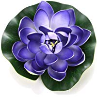 Wonderfulrita Simulaci&oacute;n Artificial Ornamental Decorar Flor de Loto para Acuario pecera Eco Friendly richly