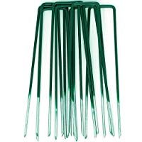 GardenPrime - Pinzas de c&eacute;sped Artificiales, galvanizadas, Color Verde