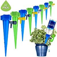 Sweetneed Dispositivo de Riego Juego de 12 por Goteo Autom&aacute;tico Sistema de Riego por Goteo Lento con V&aacute;lvula de Riego de Goteo,Herramientas de Jardiner&iacute;a para Plantas (12, Blue)
