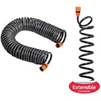 Saturnia 8070800 Manguera Autoenroscable con Conectores, Negro, 47x11x20 cm