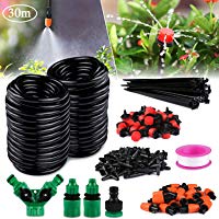 Gafild Riego Conjuntos Kit, 30M de Riego Sistema DIY Por Goteo Automatico Kits de Riego Sistema Con Riego Microaspersi&oacute;n y Mangueras de Para Irrigaci&oacute;n Riego Jard&iacute;n Invernadero C&eacute;sped