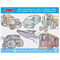 Melissa & Doug - Bloc gigante para colorear veh&iacute;culos (14205)