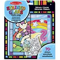 Melissa & Doug- Stained Glass Made Easy-Unicorn Juego de Dibujo, 4-8 A&ntilde;os, Multicolor (19299)