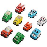 Mini coches juguete Tire de los coches Hacia Atr&aacute;s Juguetes de Coches Veh&iacute;culos Set de Construcci&oacute;n 9 Pcs Camiones para Ni&ntilde;os