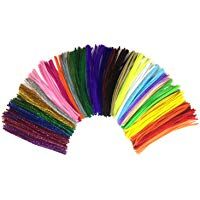 Wartoon 300 pcs varios colores y 100 con purpurina Creative limpiapipas para Manualidades DIY art Craft Decoraci&oacute;n chenille Stems (6 mm x 35 cm)