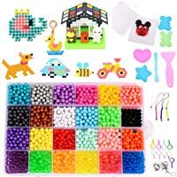 Gudotra 3000 Perlas Kit Abalorios Perlas en 24 Colores Diferentes Cuentas de Agua Manualidades Juguetes para Ni&ntilde;os