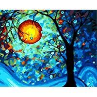 [Rahmenlos] DIY Pintura por N&uacute;meros Pint por N&uacute;mero de Kits for Adultos Mayores Avanzada Ni&ntilde;os Joven-Sue&ntilde;o del n&uacute;mero de Van Gogh 12x16 Inch