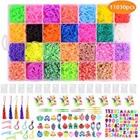 Ulikey 10000 Loom Bands, Caja Pulseras Gomas, Juego Creativo para Ni&ntilde;os Caja Pulseras, Hacer Pulseras de Colores Loom Kit, 28 Colores
