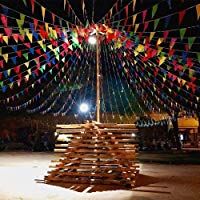 EDATOFLY 240M Bandera bander&iacute;n 450 Banderas banderines de Nailon Guirnalda de tri&aacute;ngulo Decoraciones Banderas para Boda cumplea&ntilde;os Fiesta al Aire Libre jard&iacute;n