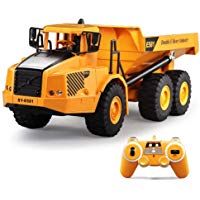 HEIRAO Cami&oacute;n volquete con Control Remoto Recargable, Juguetes de construcci&oacute;n para ni&ntilde;os, Luces y Sonido, el Mejor Juguete para ni&ntilde;os