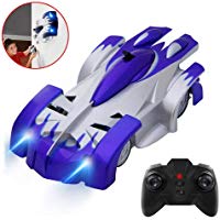 Joy-Jam Juguetes para Ni&ntilde;os 5-8 a&ntilde;os RC Coche Escalador de Pared Coches de Juguete Spiderman 360&deg; Rotaci&oacute;n Coche de Carreras Juguetes para Ni&ntilde;os de 6-10 a&ntilde;os Azul Regalos de Cumpleanos Navidad