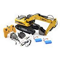 Excavadora profesional met&aacute;lica HUINA 1580 V3 2.4G 1:14 RTR 23 Canales con 2 bater&iacute;as / incluye martillo picador y sujeta troncos / completa de metal y movimiento proporcional / veh&iacute;culo construcci&oacute;n