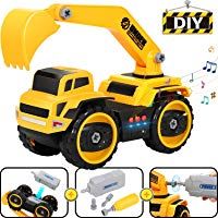 COOLJOY Juguete de Excavadora, Excavadora Cami&oacute;n, Cami&oacute;n del Juguete del Excavador para Ni&ntilde;os, con Luces y Sonido