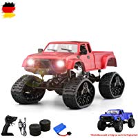 HSP Himoto 2.4&nbsp;GHz brigamo&nbsp;&ndash;&nbsp;4&nbsp;WD Off Road Truck Crawler Pickup Todoterreno Veh&iacute;culo Transporter, Cadenas de Nieve y neum&aacute;ticos Normal, Opcional con c&aacute;mara Ampliable, Juego Completo de RTF
