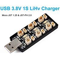 1S Bater&iacute;a LiPo Cargador USB 3.8V / 4.35V 6 Canal 1S Cargador LiHV L&aacute;mina Whoop Inductrix Micro JST 1.25 JST-PH 2.0 mCX mCPX Conectores