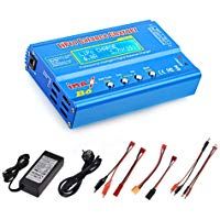 Haisito Cargador de Equilibrio de bater&iacute;a de 80W 6A Lipo Descargador para bater&iacute;a de LiPo/ Li-Ion/ Life (1-6S), NiMH/ NiCd (1-15S), Cargador de Equilibrio de bater&iacute;a RC Hobby con Adaptador de CA