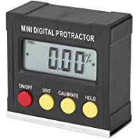 Weehey Herramientas de medici&oacute;n de la Base magn&eacute;tica de la Caja de Nivel electr&oacute;nico del inclin&oacute;metro Mini transportador Digital de 360 &deg;