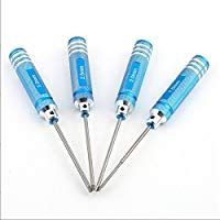 4pcs Kit De Herramienta De La Llave Allen Para El Helic&oacute;ptero Del Rc Transmisor Plano Azul Coche