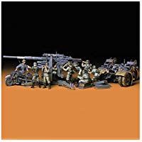 Tamiya 300035017 - Maqueta de ca&ntilde;&oacute;n antia&eacute;reo con Motocicleta y 9 Soldados (&eacute;poca: 2&ordf; GM, Escala: 1:35)