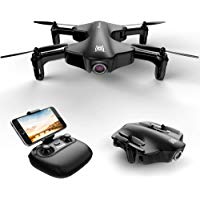 Potensic Drone Plegable con HD Camara, Drone Gran Angular, RC Quadcopter con WiFi FPV 2.4GHz, VR Control Remoto y Funci&oacute;n de Posicionamiento de Flujo &Oacute;ptico, Modo sin Cabeza, U29 Negro
