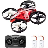ATOYX AT-66 Mini Drone, RC Drone Ni&ntilde;os 3D Flips, Modo sin Cabeza, Estabilizaci&oacute;n de Altitud, 3 Modos de Velocidad 4 Canales 6-Ejes, Regalos de Navidad o A&ntilde;o Nuevo para Ni&ntilde;os y Principiantes, Rojo