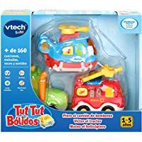 VTech- TutTut B&oacute;lidos Pack 3 Coches. Bombero, Tractor, helic&oacute;ptero, Color (3480-242122)