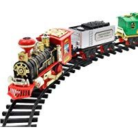 Internet Juguetes educativos Veh&iacute;culo de Transporte de Control Remoto Humo de Vapor el&eacute;ctrico RC Tren Conjunto Modelo Juguete Regalo (como se Muestra, A)