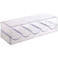 MagiDeal Bandeja Caja de Color Claro para Fichas de Poker Juegos de Cartas - para 100 pcs: 21 x 8 x 5,8 cm