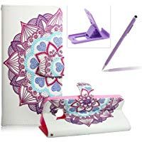 Carcasa tipo libro con cierre magn&eacute;tico y compartimentos para tarjetas, de piel sint&eacute;tica, plegable, protecci&oacute;n interior de TPU suave con soporte y l&aacute;piz capacitivo, color azul, para iPhone 5&nbsp;C/5S/SE/6S/6S Plus/A3/A5/A7/G530/G360/Note 3/Note 4/Note 5/S3/S4/S5/S6/S6&nbsp;Edge/S7/S7&nbsp;Edge/HTC M8/M9/Huawei P8&nbsp;Lite.