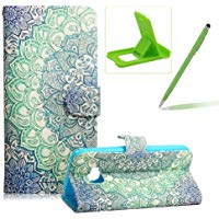 Carcasa tipo libro con cierre magn&eacute;tico y compartimentos para tarjetas, de piel sint&eacute;tica, plegable, protecci&oacute;n interior de TPU suave con soporte y l&aacute;piz capacitivo, color azul, para iPhone 5&nbsp;C/5S/SE/6S/6S Plus/A3/A5/A7/G530/G360/Note 3/Note 4/Note 5/S3/S4/S5/S6/S6&nbsp;Edge/S7/S7&nbsp;Edge/HTC M8/M9/Huawei P8&nbsp;Lite.