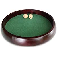 Longfield - Tablero con marco para jugar a los dados (madera, grande, 340 mm)
