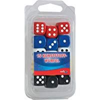 Noris 606154366 - Juego de dados (pl&aacute;stico, 15 unidades), multicolor