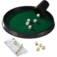 Spielkartenfabrik Altenburg ASS 22574002 - - Tablero de dados (30 cm, incluye 10 dados y cubo lanzador)