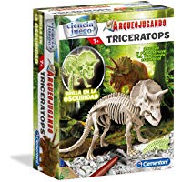 Ciencia y Juego Arqueo Jugando Triceratops Fluorescente, (Clementoni 550319)