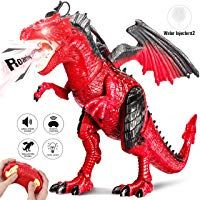 joylink Juego de Dinosaurios, Rex Dinosaurio Juguete Figura Realista Caminar Dinosaurio Jur&aacute;sico Mundo Cool Simular Dinosaurio Rugido Sonidos Verdadero Movimiento (Rojo)