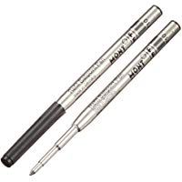Montblanc 116189 Recambios para esfer&oacute;grafo de tama&ntilde;o F &ndash; Recargas de alta calidad en color Mystery Black, 1 paquete x 2 Recambios