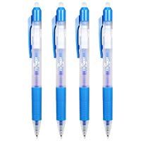 Stationery Island Bol&iacute;grafos Borrables Punta Retr&aacute;ctil 0.7mm &ndash; Bol&iacute;grafos Borrado por Fricci&oacute;n Pack de 4 Azul