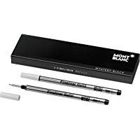 Montblanc 105170 Recambios para Fineliners y Rollerballs de tama&ntilde;o B &ndash; Recargas de alta calidad en color Mystery Black, 1 paquete x 2 Recambios