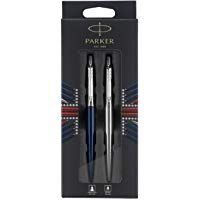 Parker Jotter London paquete Duo Discovery: bol&iacute;grafo de color azul Royal y bol&iacute;grafo de gel de acero inoxidable