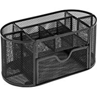 Osco WMD03-BLK - Organizador de malla met&aacute;lica con caj&oacute;n