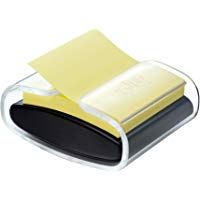 Post-It PRO-B-1SSCY-R330 - Dispensador de notas, dise&ntilde;o Cl&aacute;sico, con 1 paquete de notas, color negro/ transparente