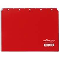 Durable 365003 - Juegos de &iacute;ndices con pesta&ntilde;as impresas A-Z (tama&ntilde;o A5, horizontal)