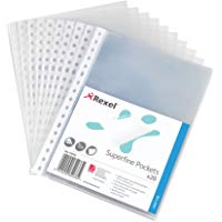 Rexel Superfine - Archivador de bolsillo (A5, 20 unidades), transparente
