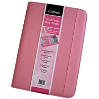 Collins- Carpeta archivadora con anillas con cremallera y acolchado externo color rosa
