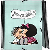 Grafopl&aacute;s 39822173 Carpeta de Fundas A4 con Espiral, Dise&ntilde;o Mafalda Muak, Cubiertas de Polipropileno