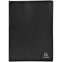 Exacompta 8581E - Carpeta de 80 fundas PVC, A4, color negro
