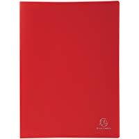 Exacompta 8585E - Carpeta de 80 fundas PVC, A4, color rojo